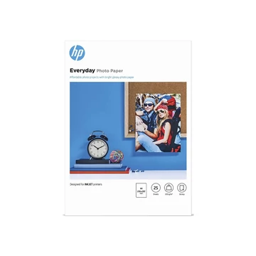 Fotópapír, tintasugaras, A4, 200 g, fényes 25ív/csomag, HP Q5451A
