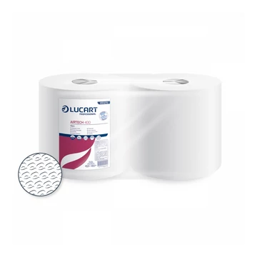 Ipari törlő 1 rétegű átmérő: 21 cm hófehér 400 lap/tekercs 2 tekercs/karton Airtech 400 - 50 Gsm Lucart