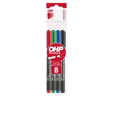 Alkoholos marker készlet, B OHP Ico 10 db/doboz, 4 klf.szín