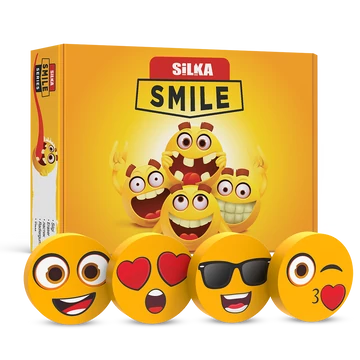 Radír, smile-kicsi, 36 db/display, Silka