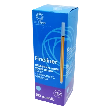 Rostirón, tűfilc vízbázisú, 0,5mm, hatszögletű test, Bluering® világoskék