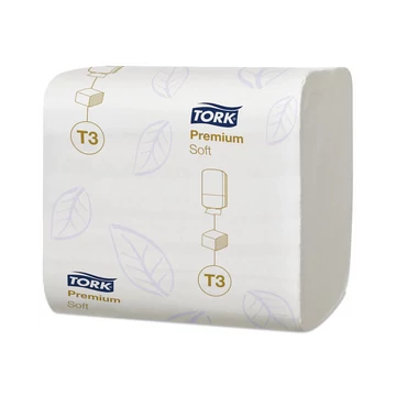 Toalettpapír 2 rétegű hajtogatott 100% cellulóz 252 lap/csomag 30 csomag/karton T3 Soft Folded Tork_114273 hófehér