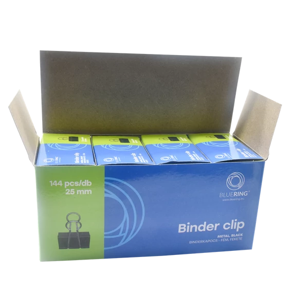 Binderkapocs 25mm, 12 db/doboz, Bluering®