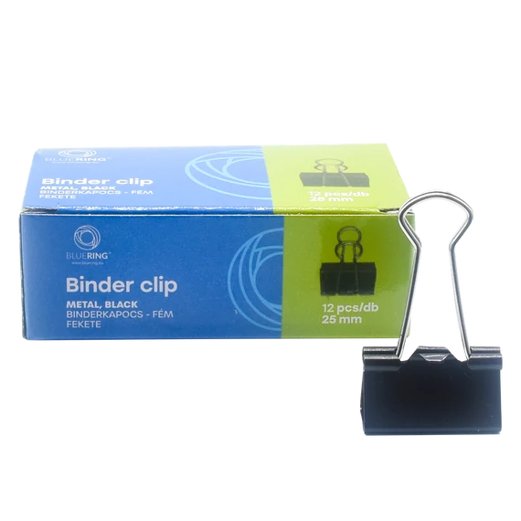 Binderkapocs 25mm, 12 db/doboz, Bluering®