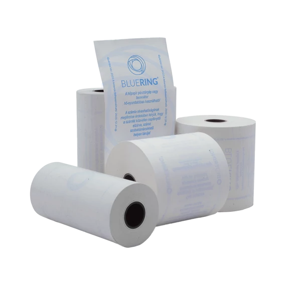 Hőpapír 110 mm széles, 28fm hosszú, cséve 12mm, 5 tekercs/csomag,  ( 110/50 ) BPA mentes Bluering®