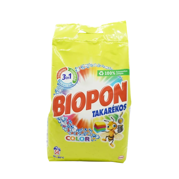 Mosópor 3,51 kg (54 mosás) színes ruhákhoz Biopon Takarékos Color