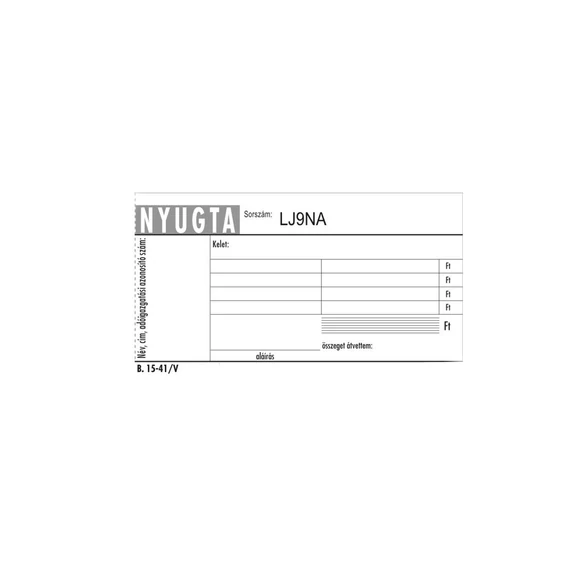 Nyugta négysoros 50x2lapos Navigator 15-41/V/PM